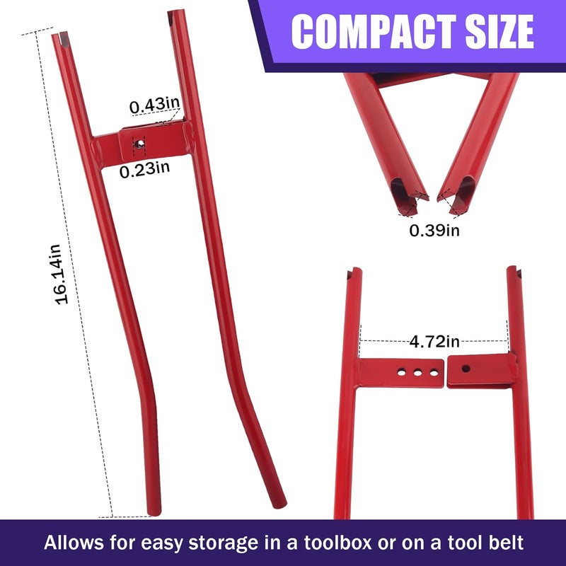 Chelhead Brake Spring Tool Rear Drum Heavy Duty Brake Removel Adjustment Tool Compatible with Semi Truck Trailer Tractor Drum Brake Spring Pliers LT890 (Red) - Image 5